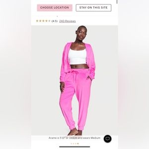Tracksuit velour pink top and bottom